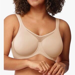 HSIA Minimizer Bra Coolcomfort Unlined TShirt Bra with Underwire 36D